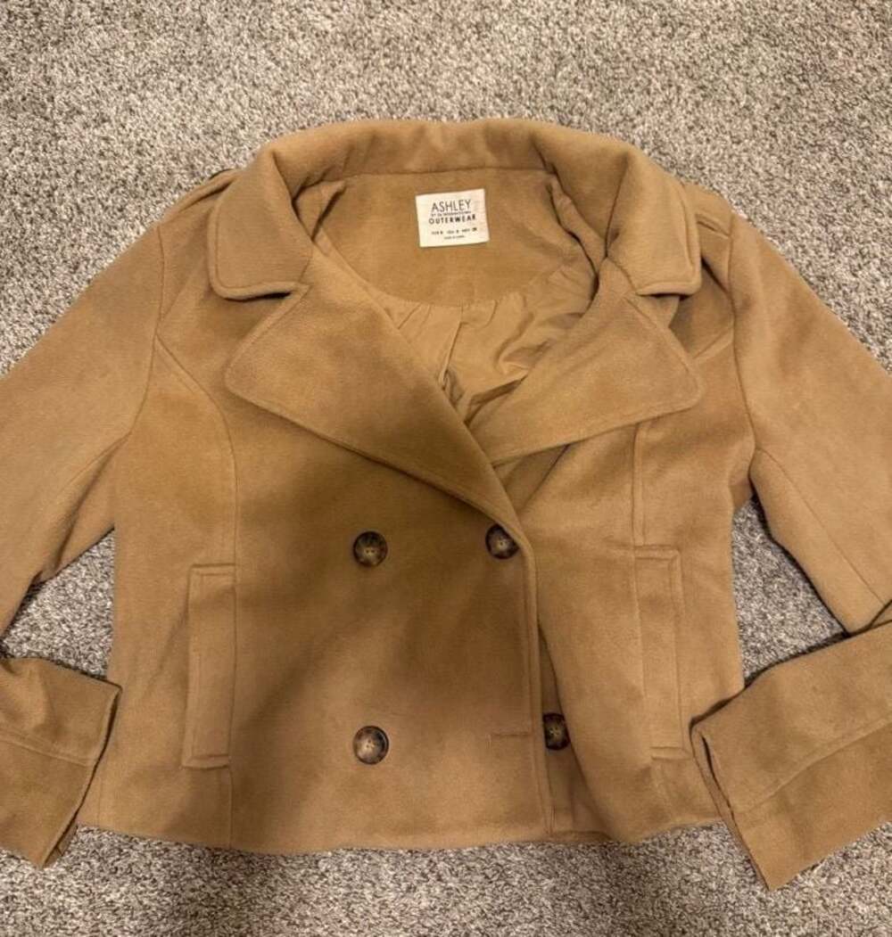 Ashley Outerwear Size 8 Brown Double Breasted Pea Coat Jacket